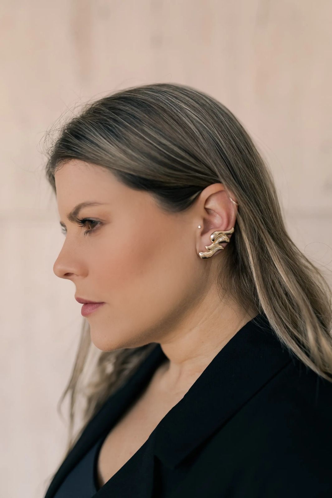 Brinco Orgânico 3 Ondas Dourado