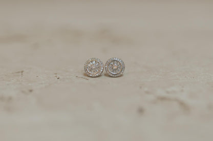 Brinco Pizza Prata 925 Ródio Branco