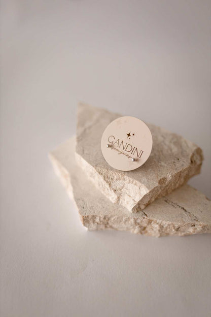 Brinco Mini Bolinha Baby Ródio Branco