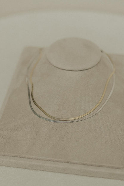 Colar Choker Fita 3mm Ródio Branco