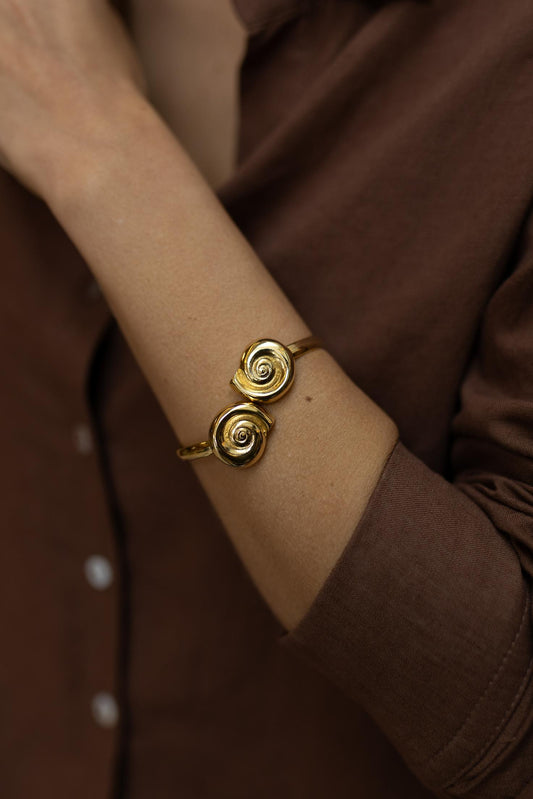 Bracelete Caracol Dourado