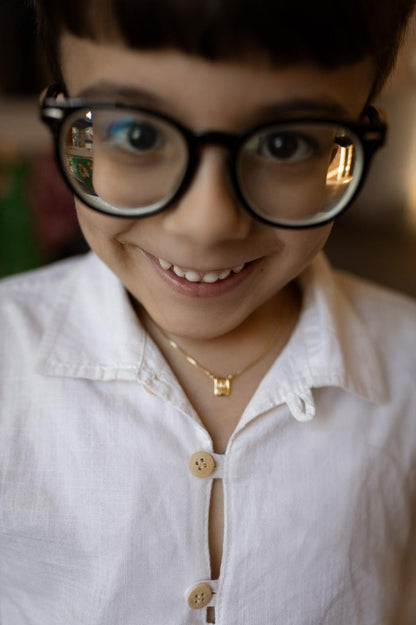 Colar Escapulário Infantil Clássico Dourado