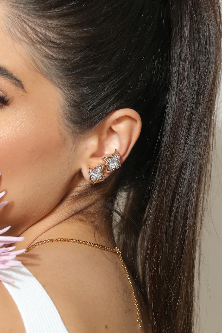 Brinco Ear Cuff Camélia Mix de Banhos
