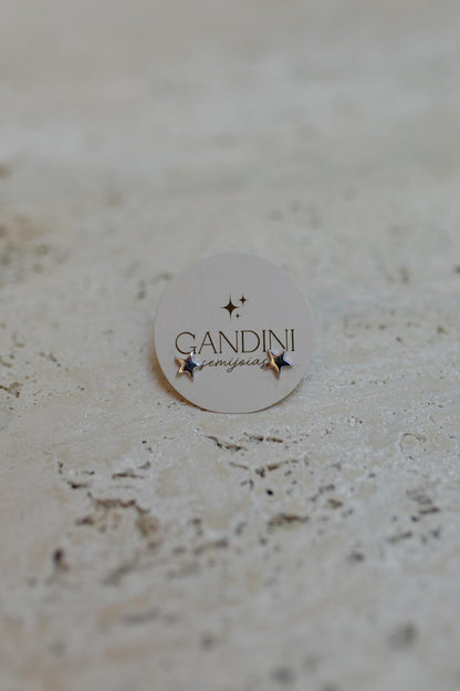 Brinco Estrela Pequena Ródio Branco