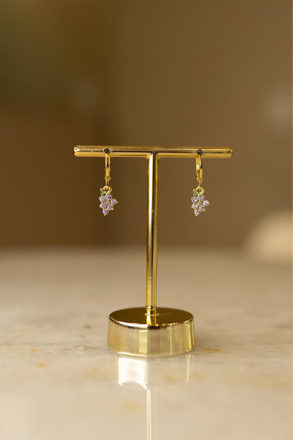 Brinco Argola Uva Dourado