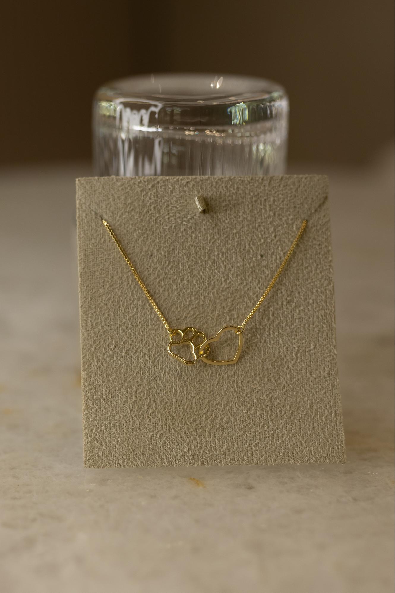 Colar Love Pet Dourado