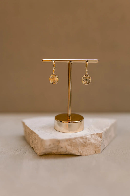 Brinco Argola Disco Dourado