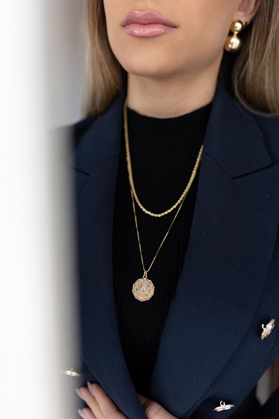 Colar Medalha Nossa Senhora das Graças Mix de Banhos