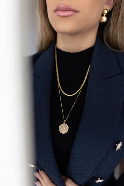 Colar Medalha Nossa Senhora das Graças Mix de Banhos