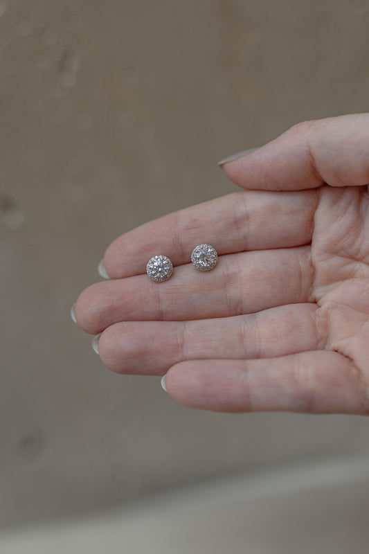 Brinco Princesa 6mm Moissanite Prata 925 Ródio Branco