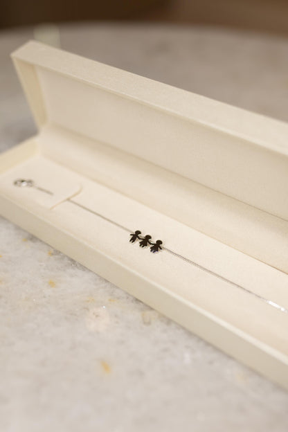 Pulseira Filhos Ródio Branco