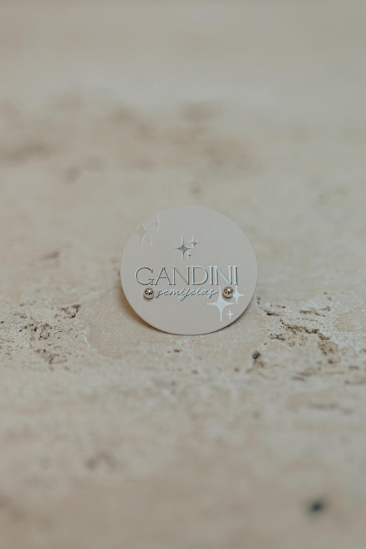 Brinco de Bolinha Baby Ródio Branco