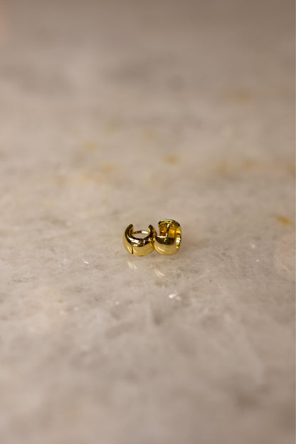 Kit Trio de Argolas 7mm Liso Dourado