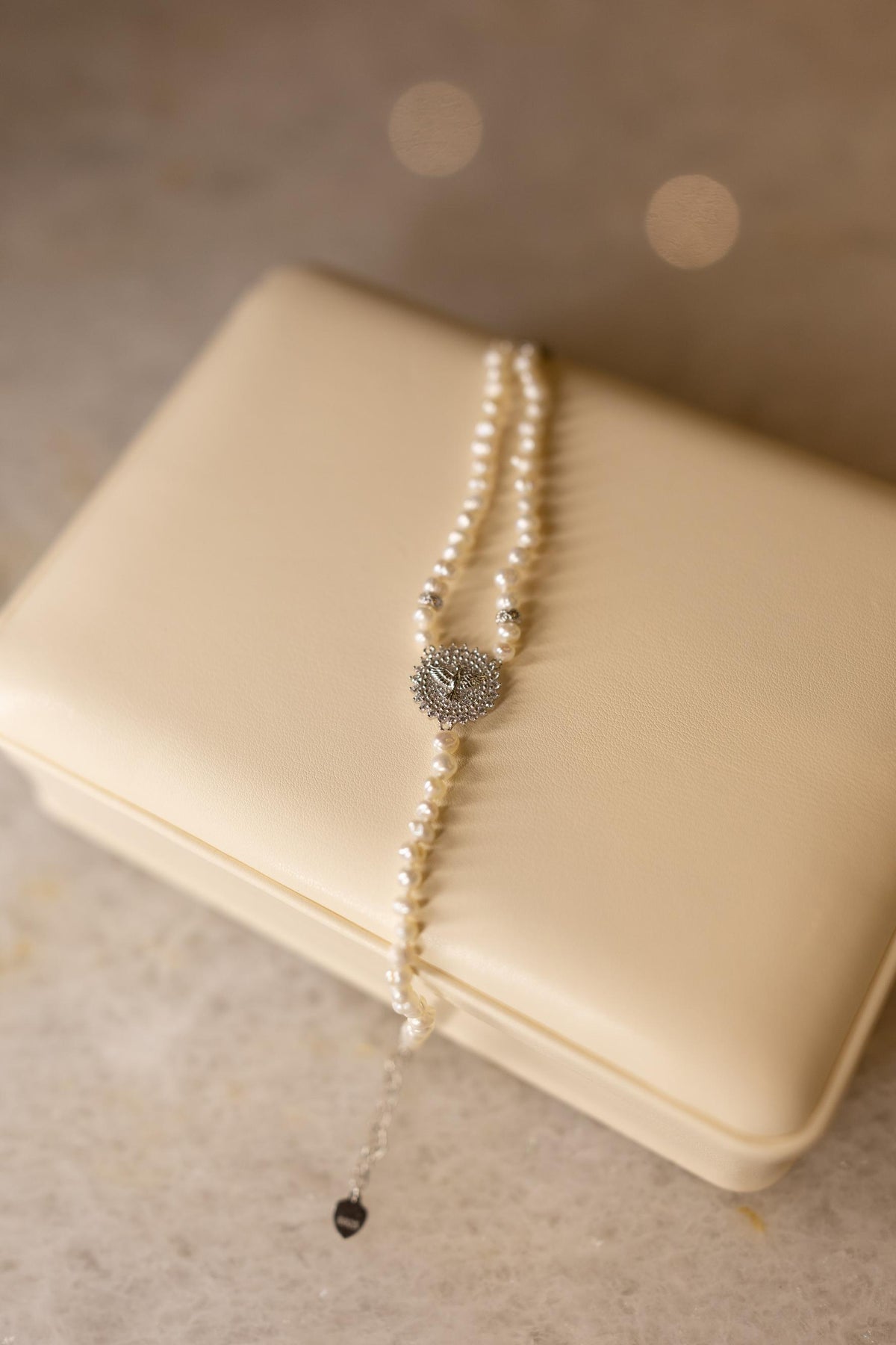 Pulseira Pérolas Espirito Santo Prata 925 Ródio Branco