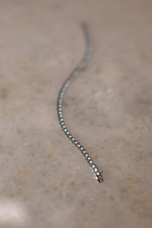 Pulseira Riviera Acqua 3mm Ródio Branco