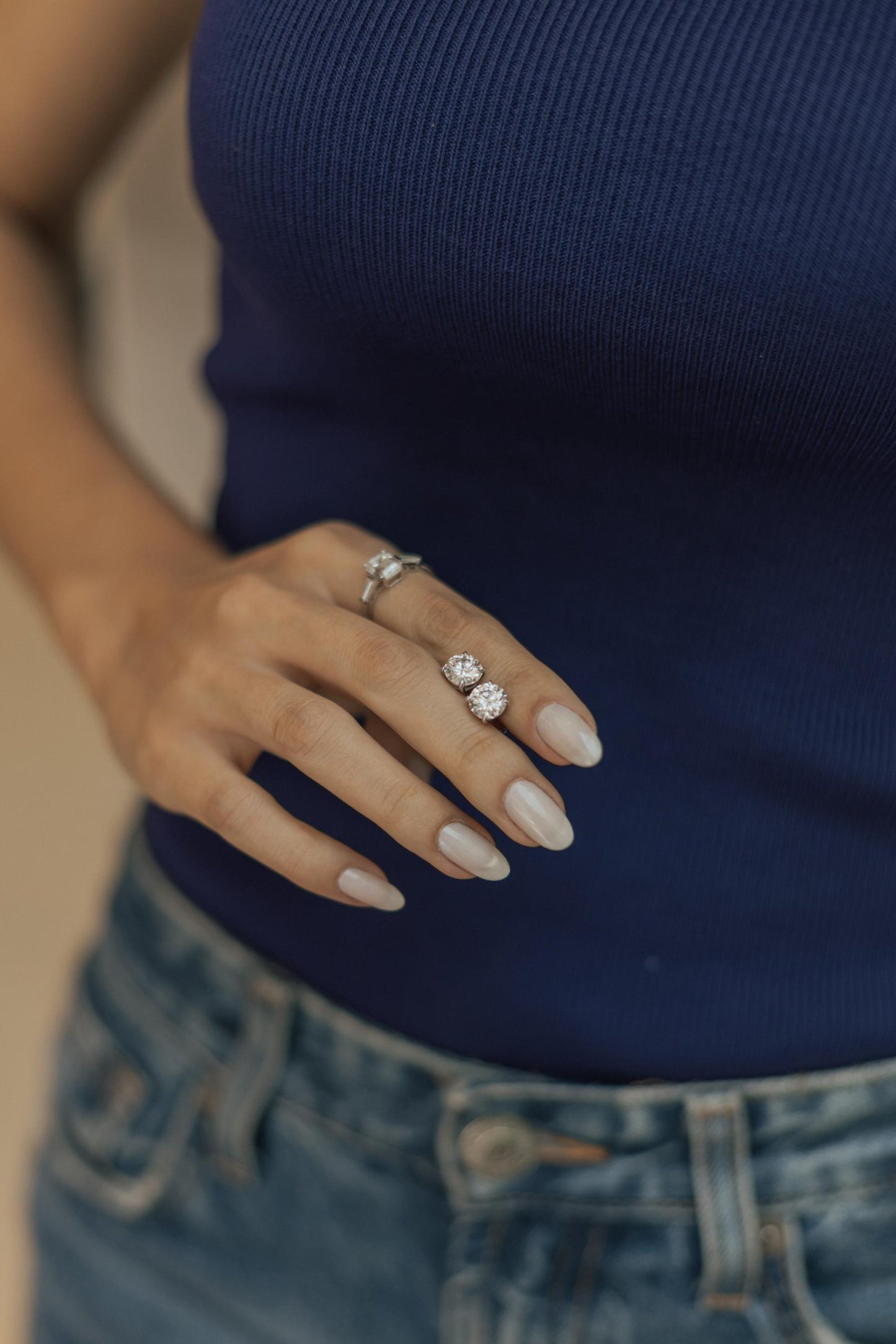 Brinco Solitário 8mm Moissanite Prata 925 Ródio Branco