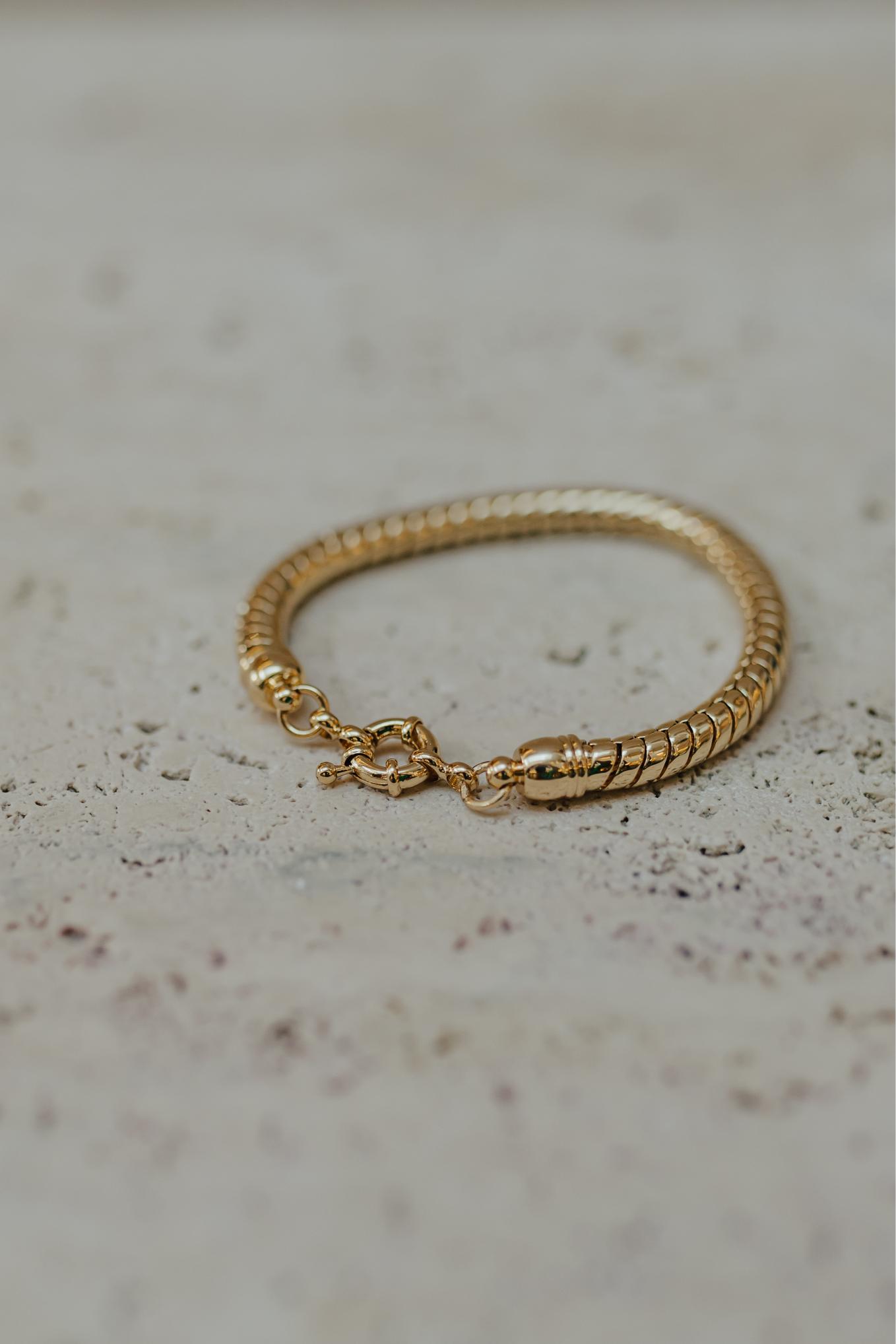 Pulseira Fecho Boia Dourado