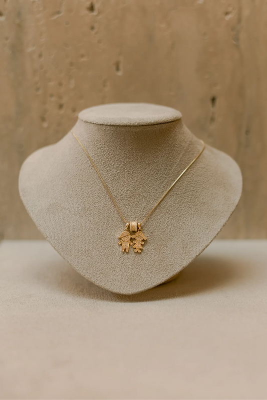 Colar Filhos Cravejado Dourado