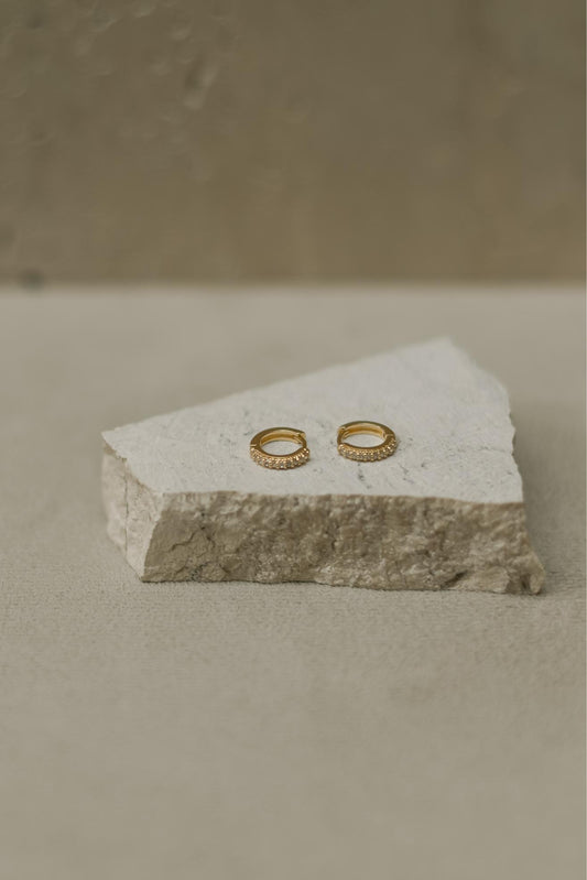 Brinco Argola Cravejada M Dourado