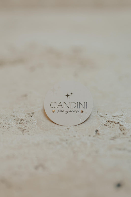 Brinco Mini Bolinha Baby Dourado