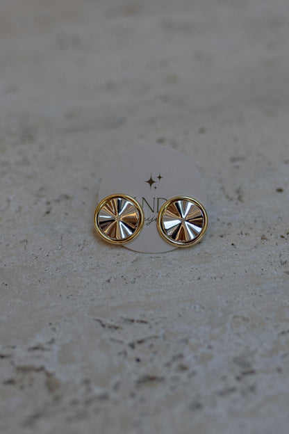 Brinco Redondo Martelado PP com Base Mix de Banhos