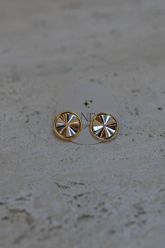 Brinco Redondo Martelado PP com Base Mix de Banhos