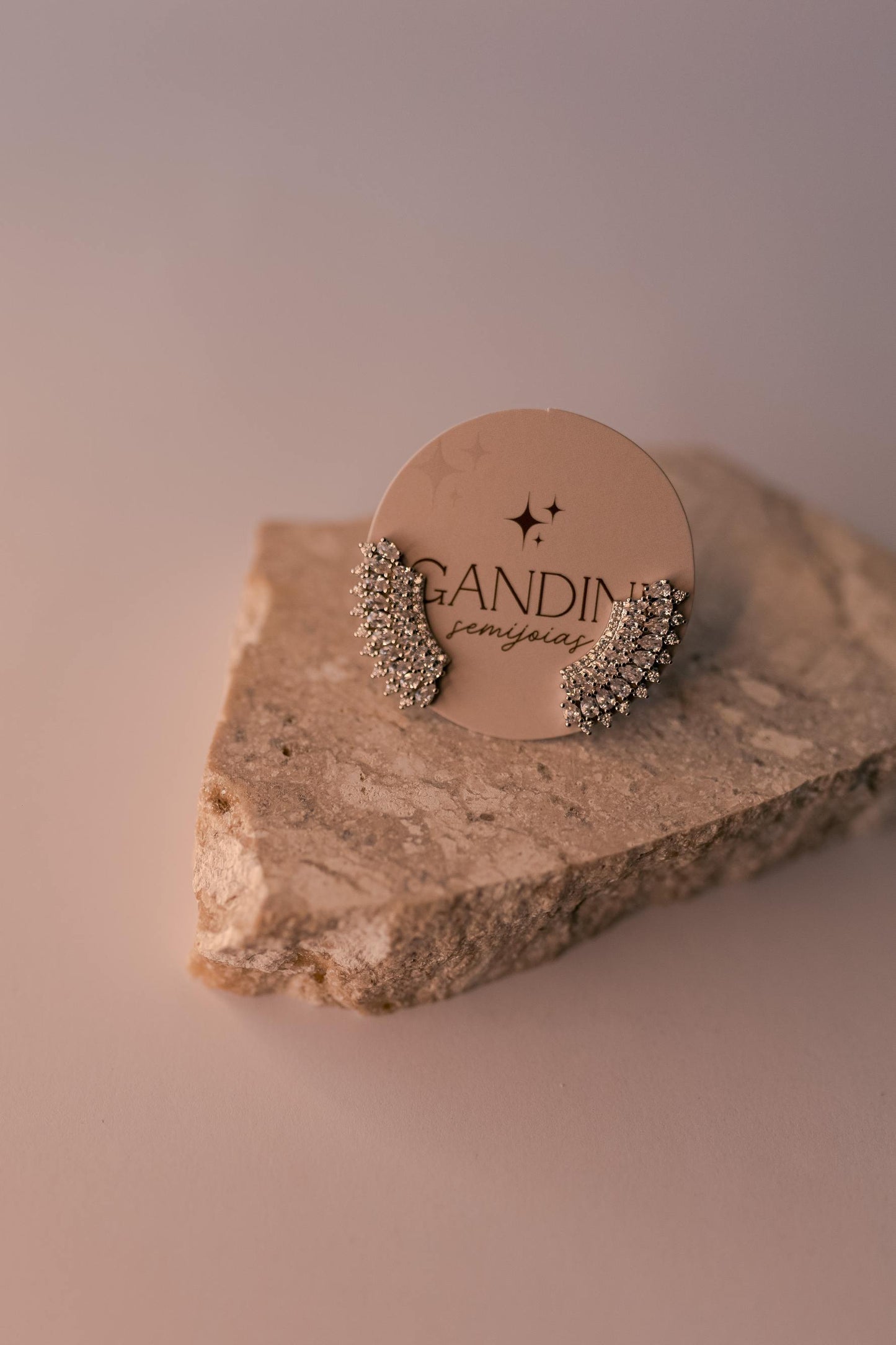 Brinco Mini Ear Cuff Ródio Branco