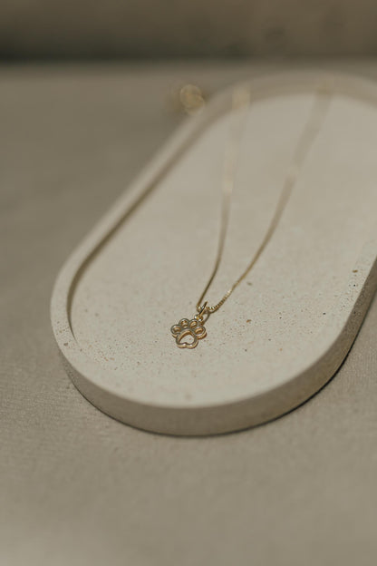 Colar Patinha Pet Dourado