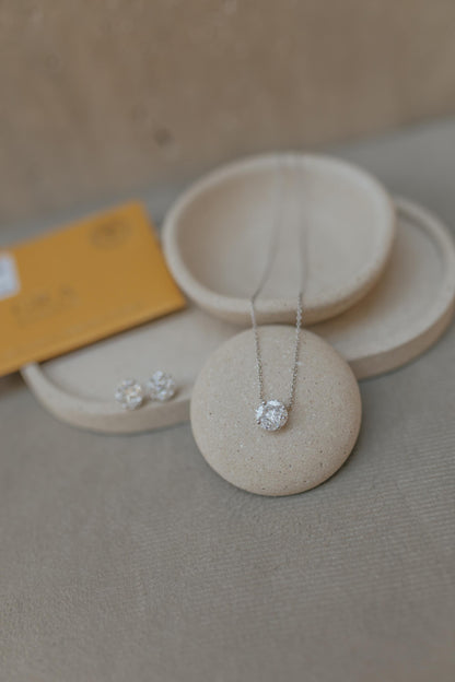 Colar Illusion Moissanite 10mm Prata 925