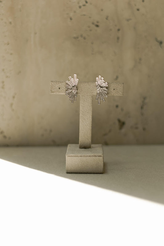 Brinco Ear Cuff Pavé Ródio Branco