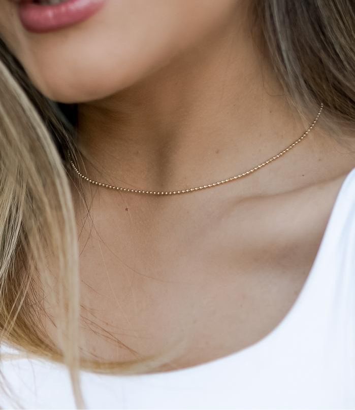 Colar de Bolinhas Dourado