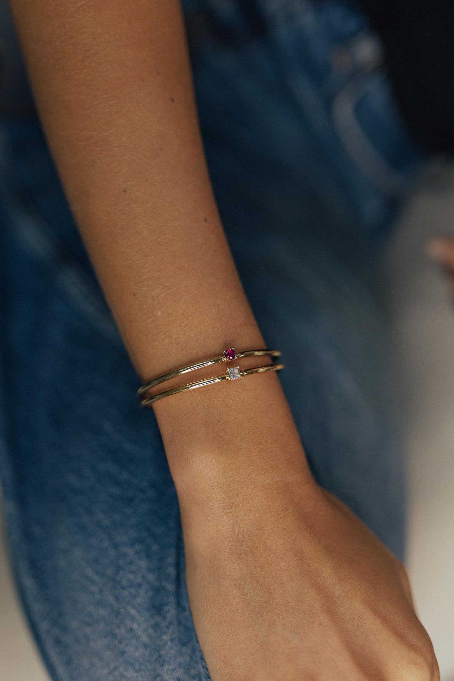 Bracelete Zircônia Dourado