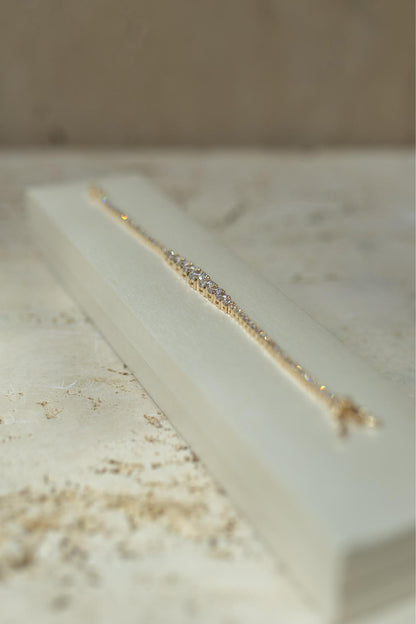 Pulseira Riviera Zircônias Degrade Dourado