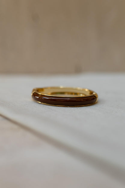 Bracelete Marrom Dourado