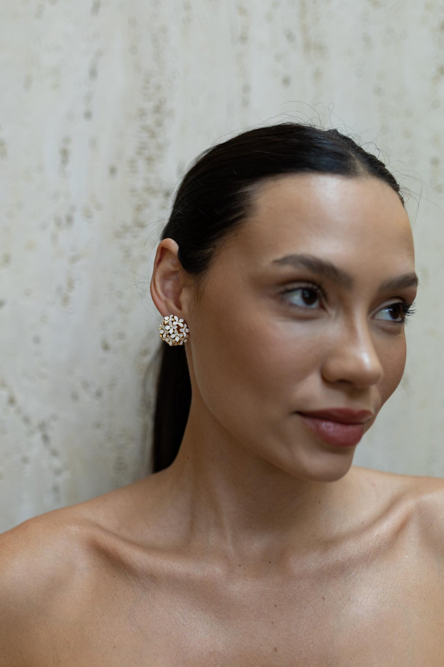 Brinco Buquê Margarida Dourado