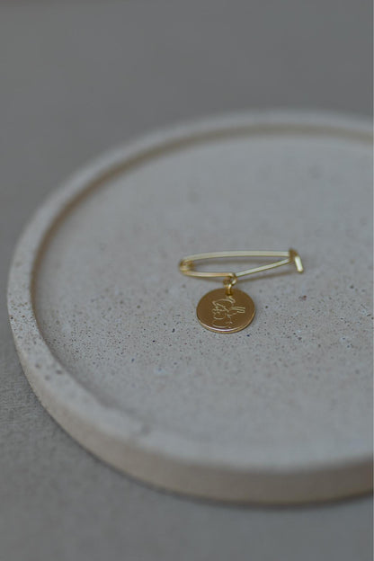 Alfinete Batizado Anjo da Guarda Oração Dourado