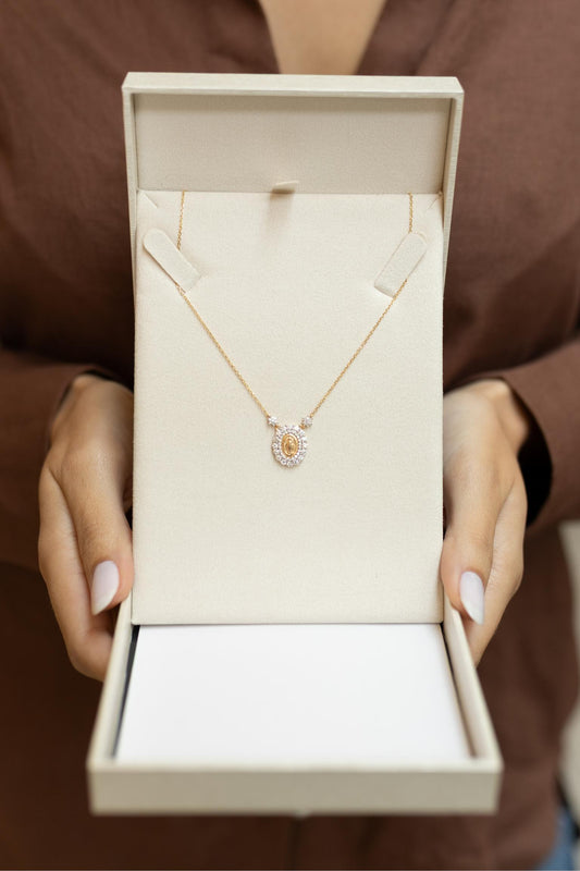 Colar Nossa Senhora das Graças Mini Duplo Cravejado Moissanite Prata 925 Dourado