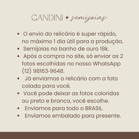 Colar Relicário Borda Cravejada Ródio Branco