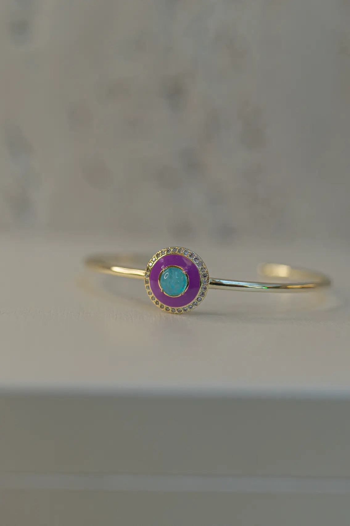 Bracelete Esmaltado Rainbow Dourado