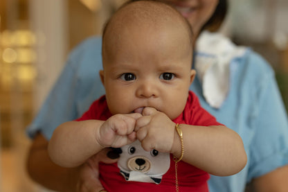 Pulseira Infantil Placa Dourado Personalizada
