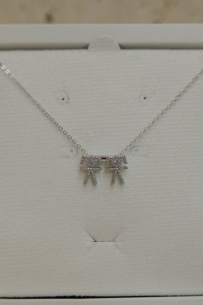 Colar Filhos Cravejados Ródio Branco