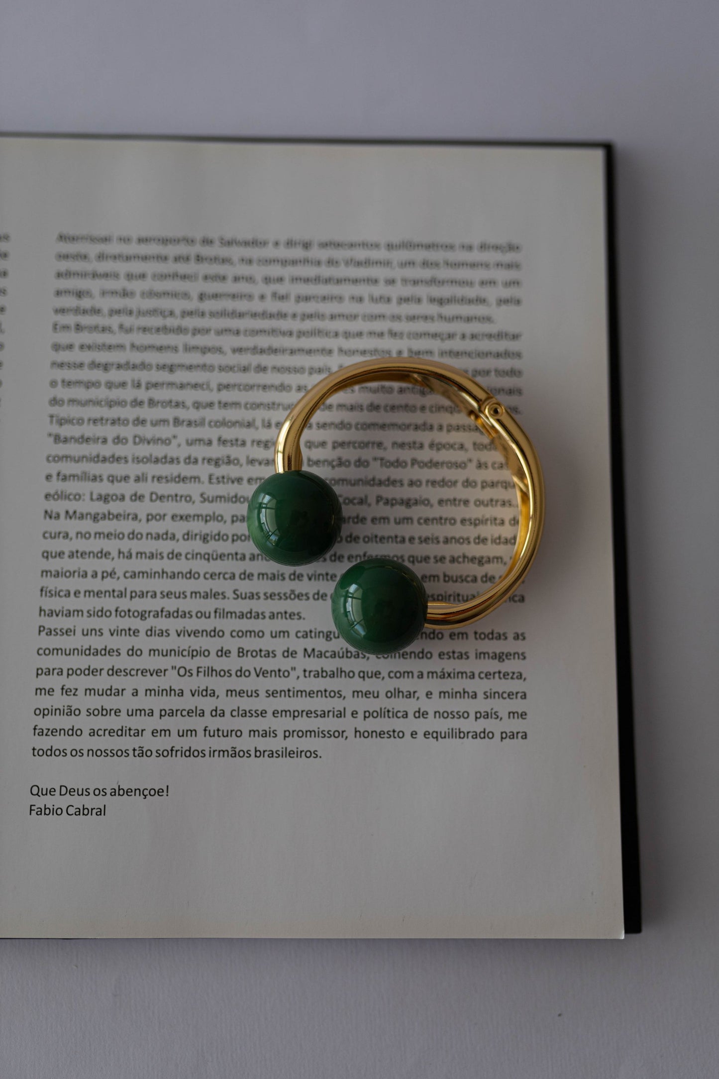 Bracelete Bolas Verde Ambição Dourado