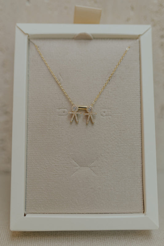 Colar Filhos Cravejados Dourado