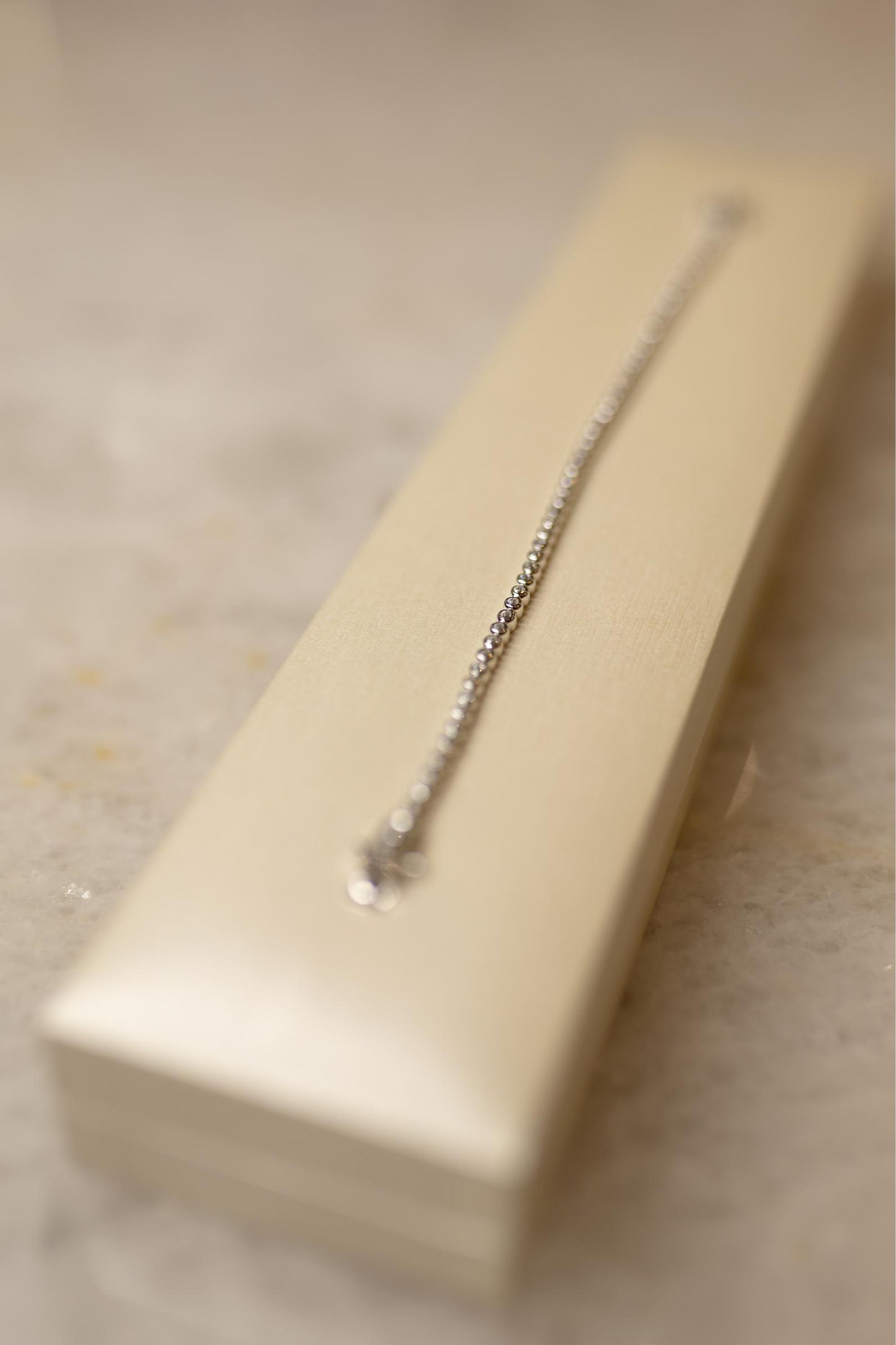 Pulseira Riviera Confete Slim Cristal Ródio Branco