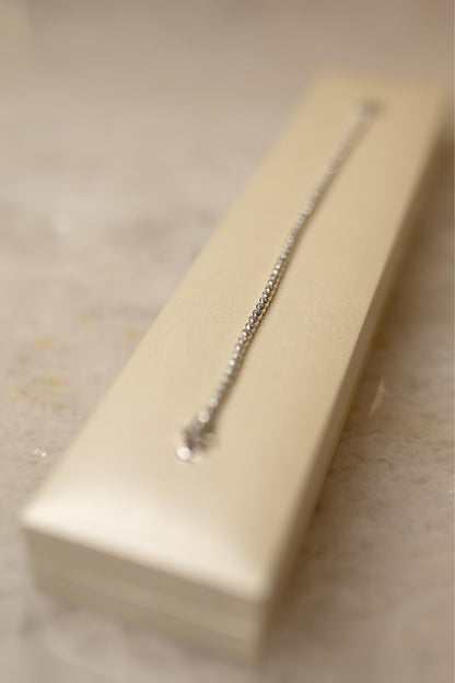 Pulseira Riviera Confete Slim Cristal Ródio Branco