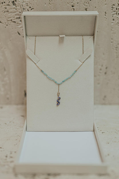 Colar Zircônias Gravatinha Dourado