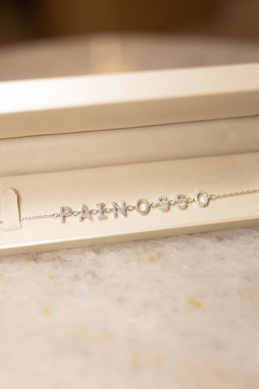 Pulseira Pai Nosso Ródio Branco
