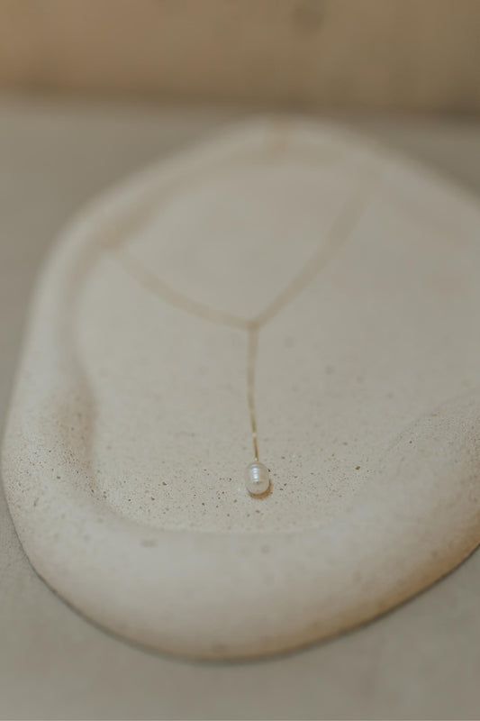 Colar Gravatinha Pérola de Água Doce