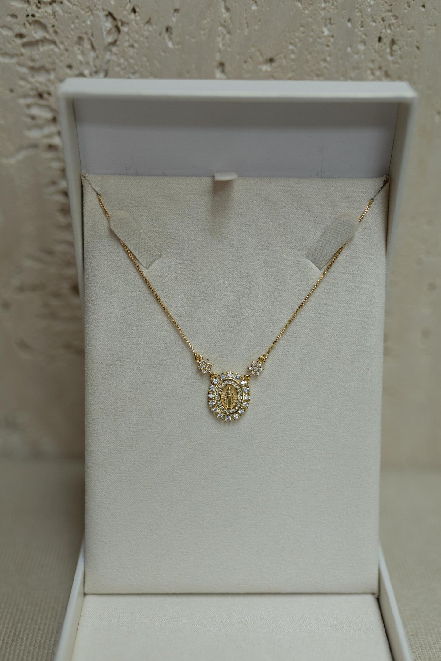 Colar Nossa Senhora das Graças Medalha Dourado