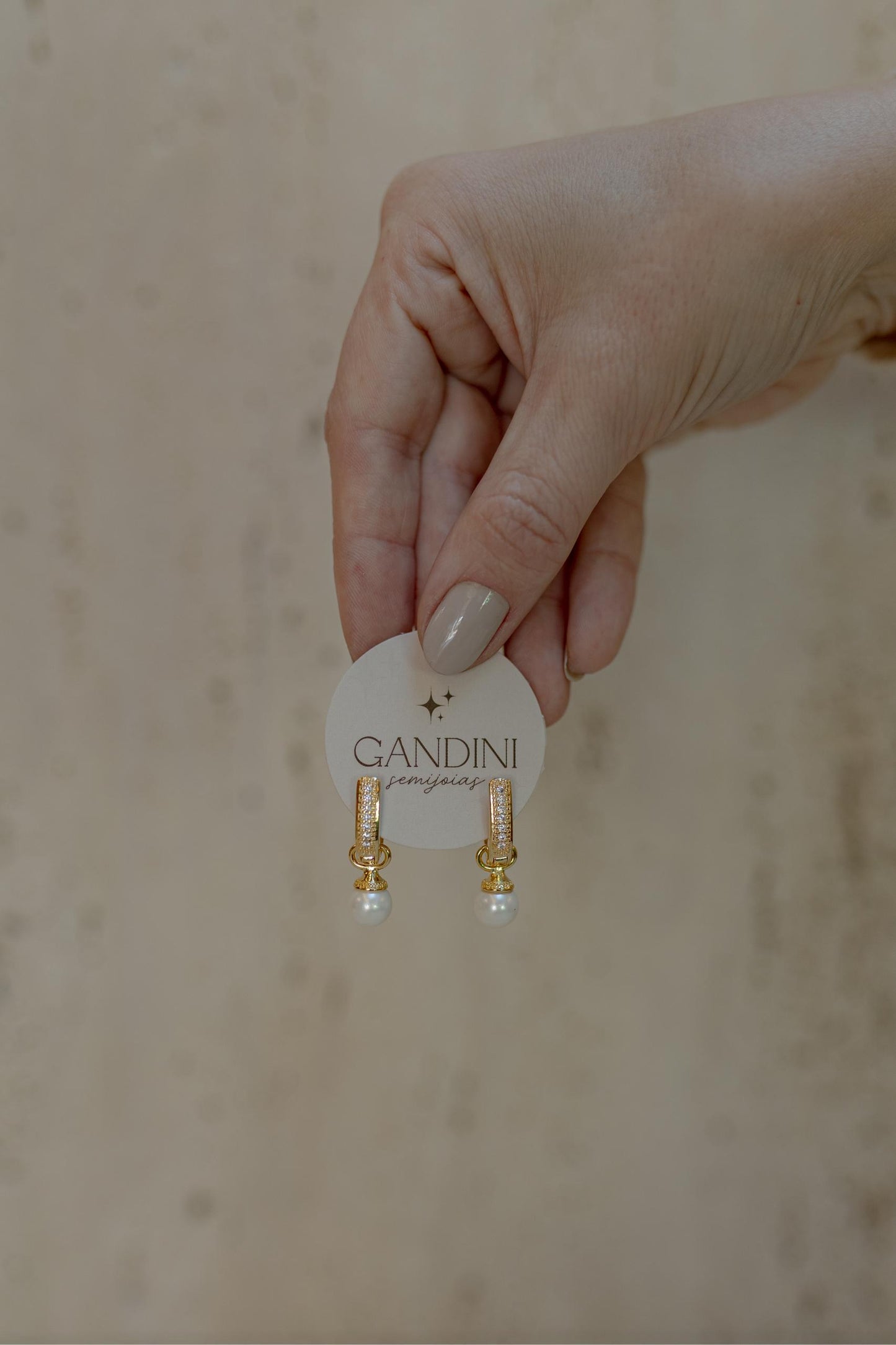 Brinco Argola Cravejada Dourado